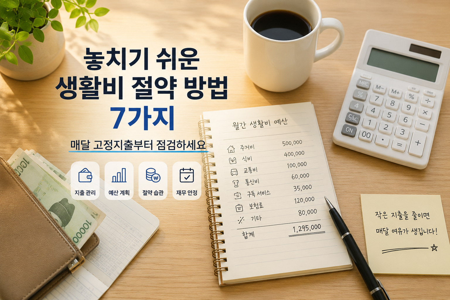놓치기 쉬운 생활비 절약 방법 7가지, 매달 고정지출부터 점검하세요