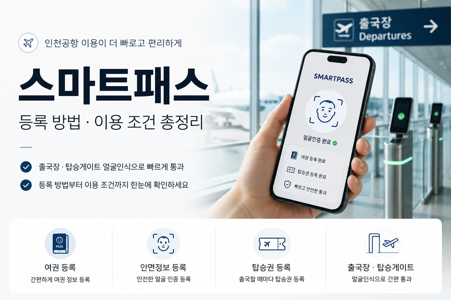 인천공항 가기 전 이것부터 등록하세요｜스마트패스 등록 방법·이용 조건 총정리